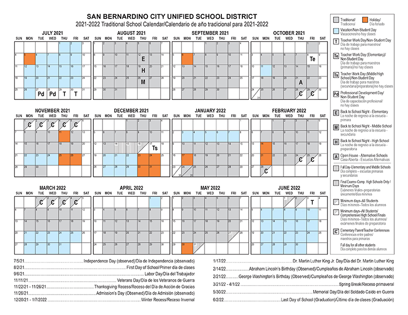 Csusb Fall 2022 Calendar Sbta | San Bernardino Teachers Association